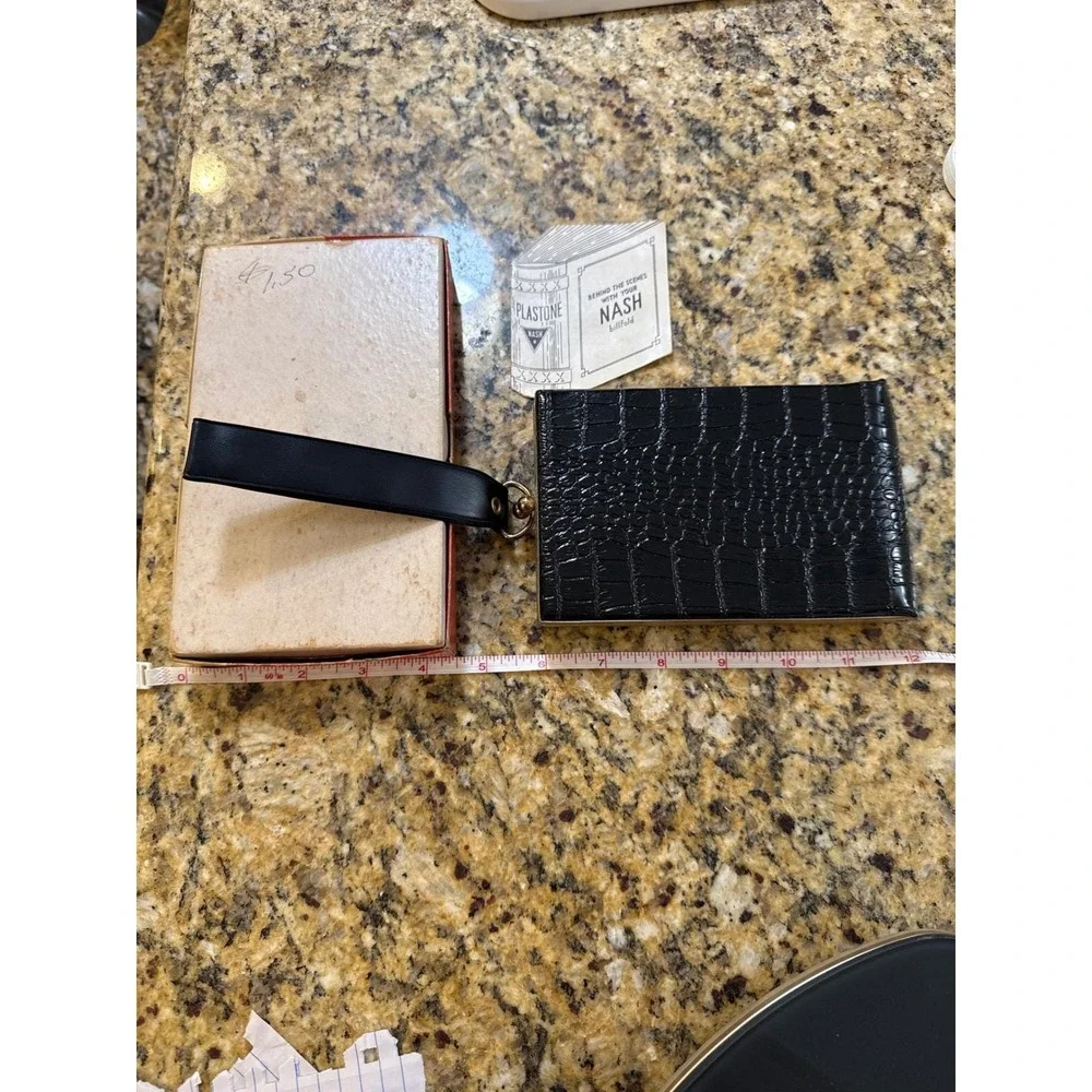 Vintage Laurita Toell Travel Case Beauty‎ Kit Black Croc